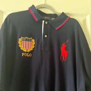 Ralph Lauren Dark Blue Polo with White Accent